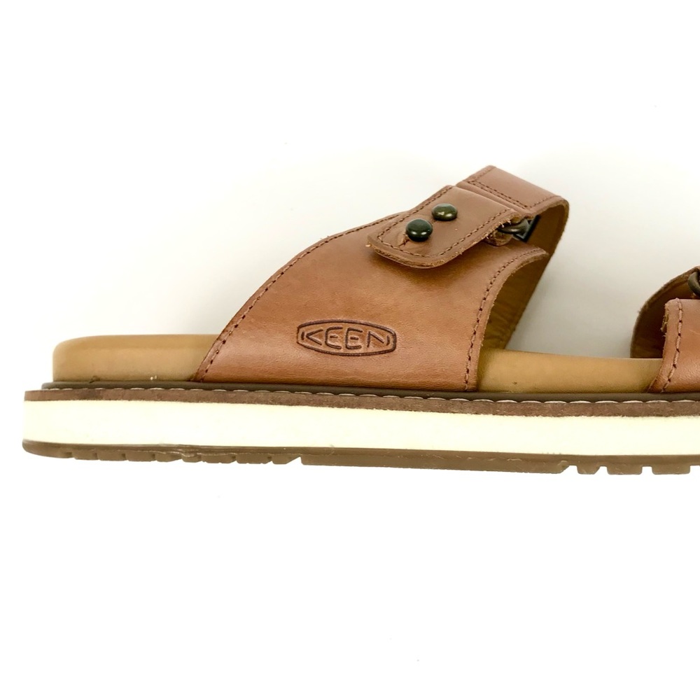 Keen Women’s Lana Double Strap Tan Leather Slide Sandals Size 9 - Picture 12 of 16